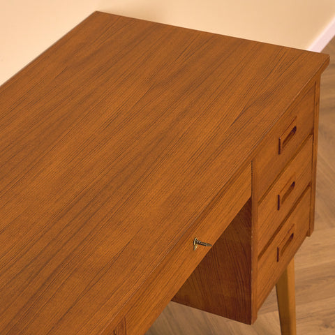 Swedish writing desk in teak and beech