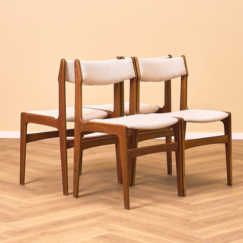 Danish set of 4 dining chairs by Erik Buch for Nova Stolefabrik