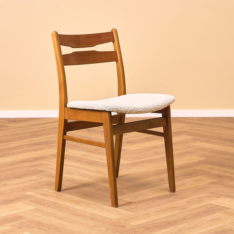 Danish dining chairs in teak and beech by Findahl