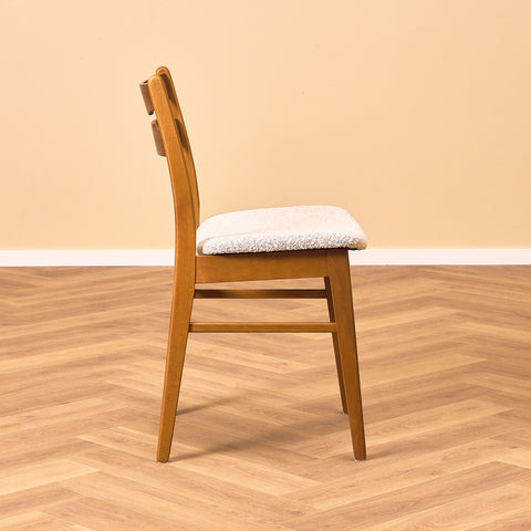 Danish dining chairs in teak and beech by Findahl