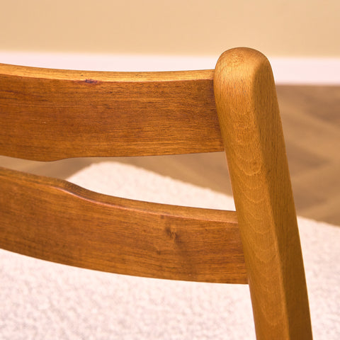Danish dining chairs in teak and beech by Findahl