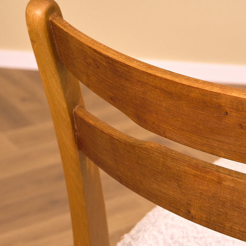 Danish dining chairs in teak and beech by Findahl