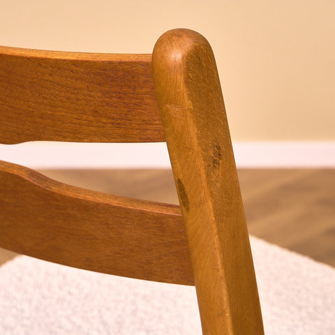 Danish dining chairs in teak and beech by Findahl