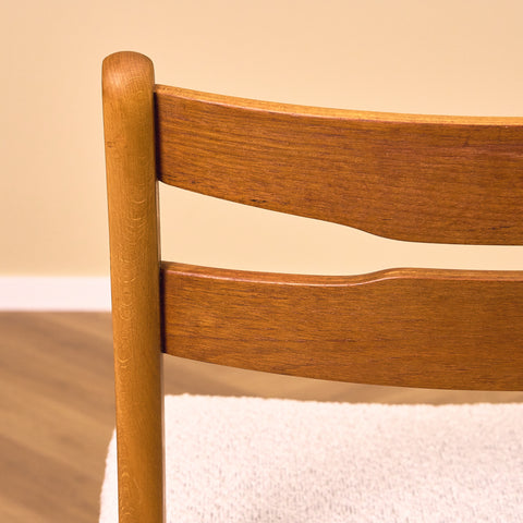 Danish dining chairs in teak and beech by Findahl