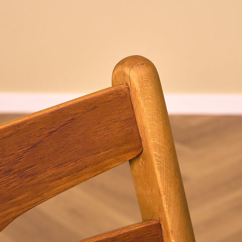 Danish dining chairs in teak and beech by Findahl