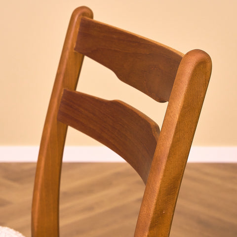 Danish dining chairs in teak and beech by Findahl