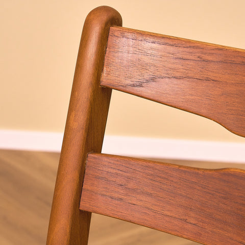 Danish dining chairs in teak and beech by Findahl