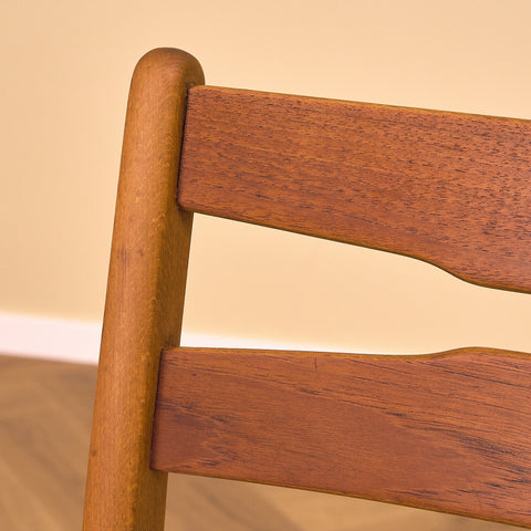 Danish dining chairs in teak and beech by Findahl