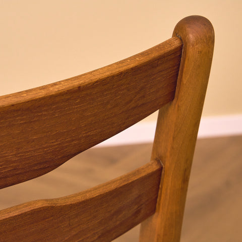 Danish dining chairs in teak and beech by Findahl