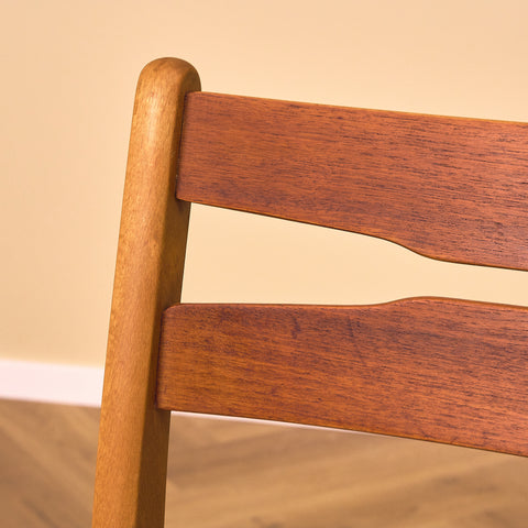 Danish dining chairs in teak and beech by Findahl