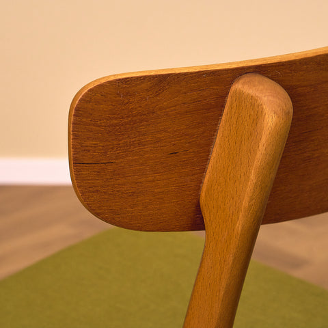 Danish dining chairs in teak & beech by Findahl, model 'Mosbøl'