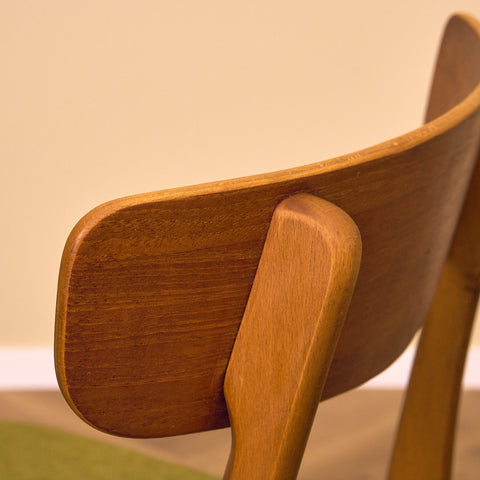 Danish dining chairs in teak & beech by Findahl, model 'Mosbøl'