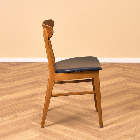 Danska matstolar i teak och bok av Farstrup, modell '210'