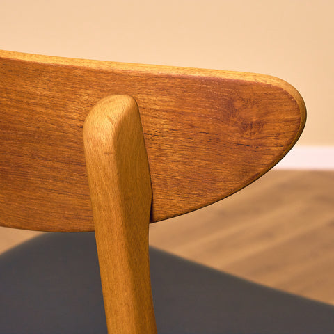 Danska matstolar i teak och bok av Farstrup, modell '210'