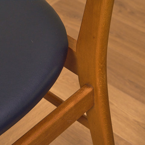 Danska matstolar i teak och bok av Farstrup, modell '210'