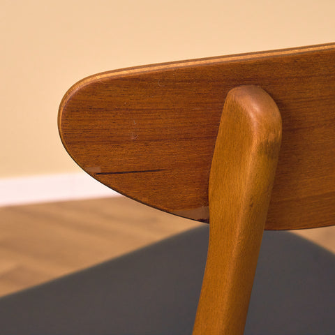 Danska matstolar i teak och bok av Farstrup, modell '210'