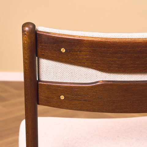 Danish dining chairs in teak and beech by Findahl