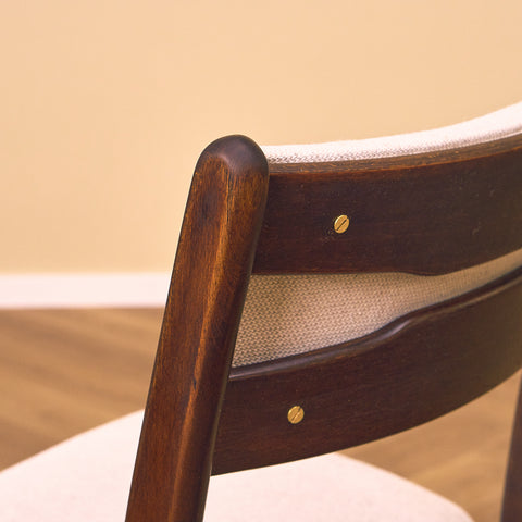 Danish dining chairs in teak and beech by Findahl