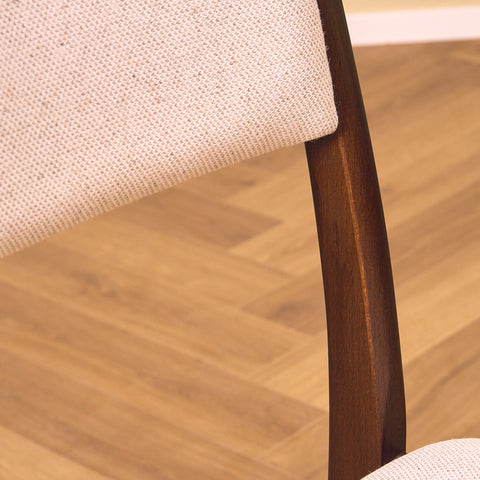 Danish dining chairs in teak and beech by Findahl