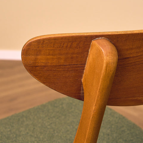 Danish dining chairs in teak & beech