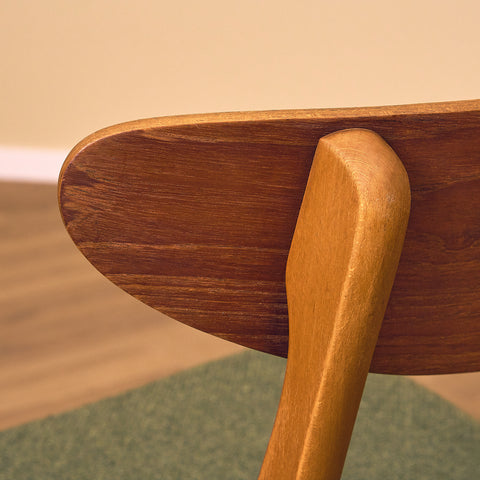 Danish dining chairs in teak & beech