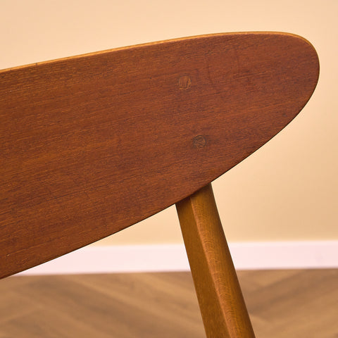 Danish dining chairs in teak & beech
