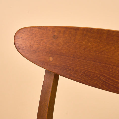 Danish dining chairs in teak & beech