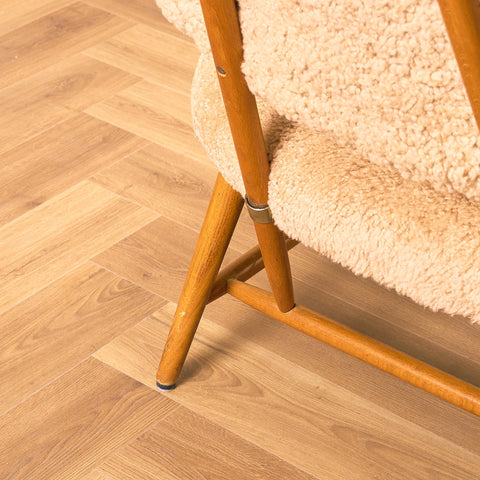 Swedish armchair in beech, model ”TeVe” by Alf Svensson for Studio Ljungs Industrier