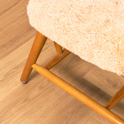 Swedish armchair in beech, model ”TeVe” by Alf Svensson for Studio Ljungs Industrier