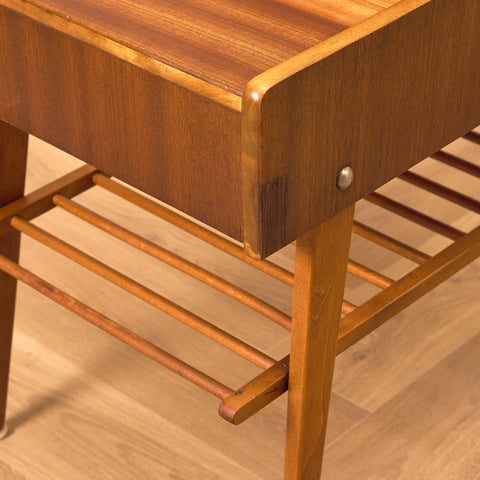 Swedish bedside tables in mahogany by Ferdinand Lundquist AB