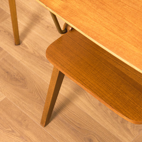 Swedish bedside tables in teak and beech