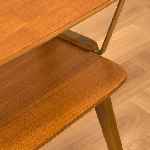 Swedish bedside tables in teak and beech