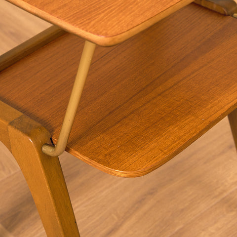 Swedish bedside tables in teak and beech