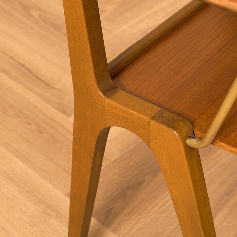 Swedish bedside tables in teak and beech