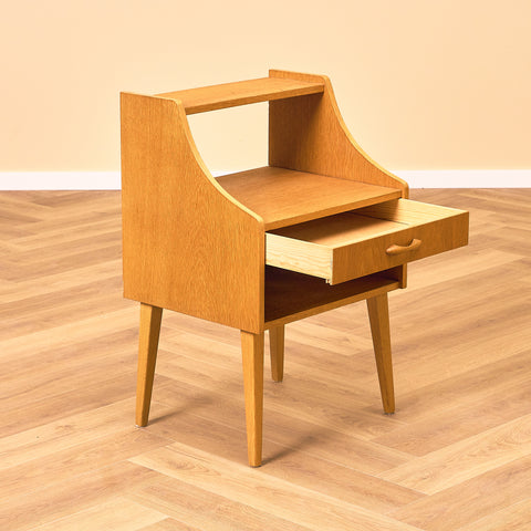 Swedish bedside table in oak