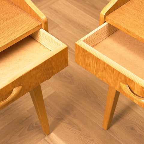 Swedish bedside table in oak