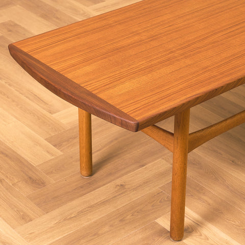 Swedish coffee table in teak and oak