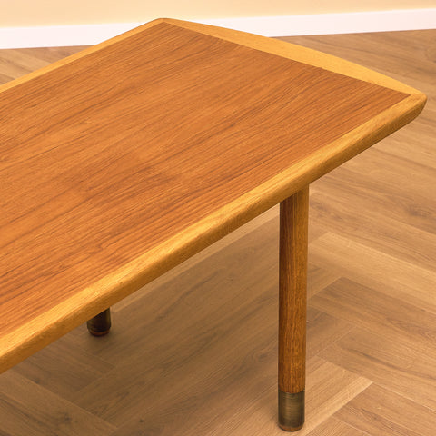 Swedish coffee table in teak and oak by C.E. Johansson for Oscar Edv. Ekelunds in Virserum