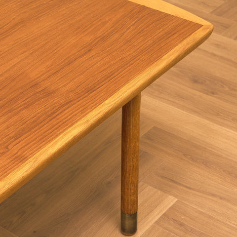 Swedish coffee table in teak and oak by C.E. Johansson for Oscar Edv. Ekelunds in Virserum