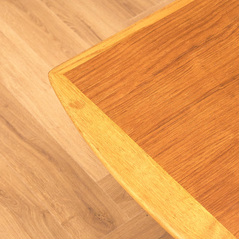 Swedish coffee table in teak and oak by C.E. Johansson for Oscar Edv. Ekelunds in Virserum