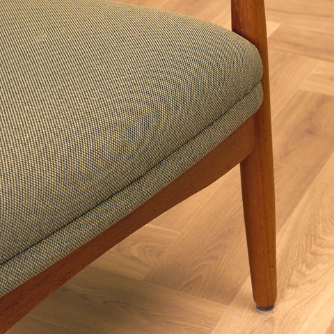 Danish armchair with stool in teak by Søren Ladefoged for SL Mobler Denmark