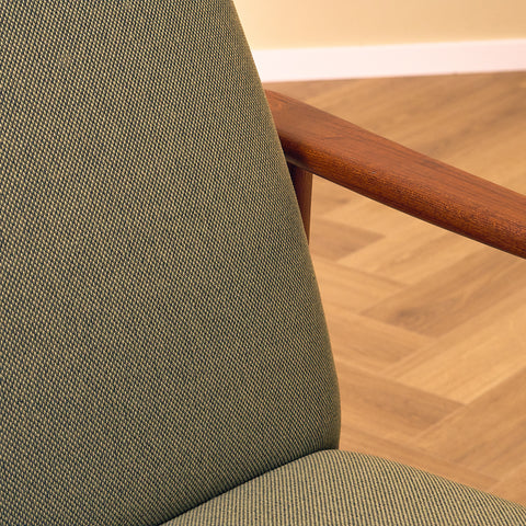 Danish armchair with stool in teak by Søren Ladefoged for SL Mobler Denmark