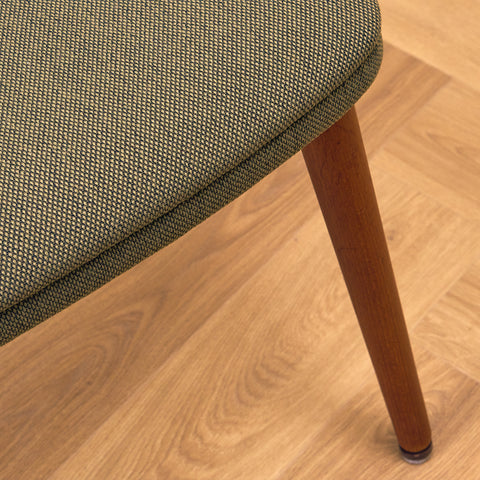 Danish armchair with stool in teak by Søren Ladefoged for SL Mobler Denmark