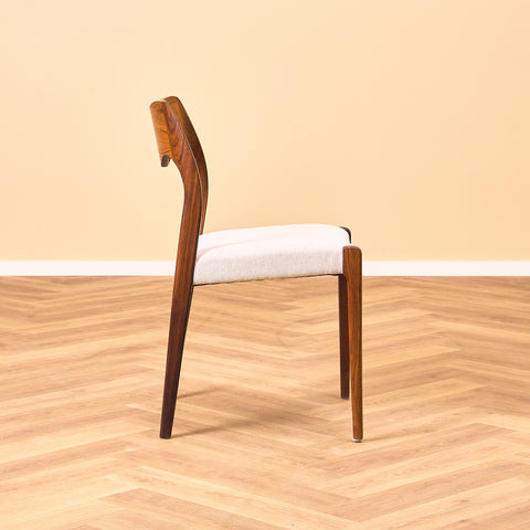 Danish set of 4 dining chairs in Santos rosewood 'model 71' by Niels O. Moller