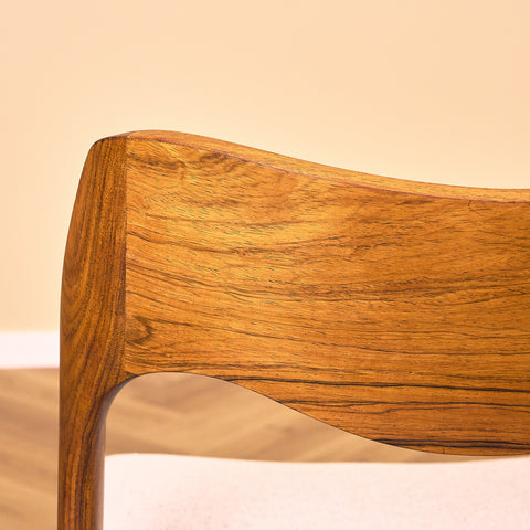 Danish set of 4 dining chairs in Santos rosewood 'model 71' by Niels O. Moller