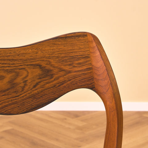 Danish set of 4 dining chairs in Santos rosewood 'model 71' by Niels O. Moller