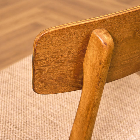 Danskt set med 6 matstolar i teak och bok från Farstrup