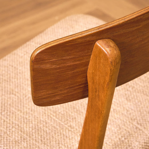 Danskt set med 6 matstolar i teak och bok från Farstrup