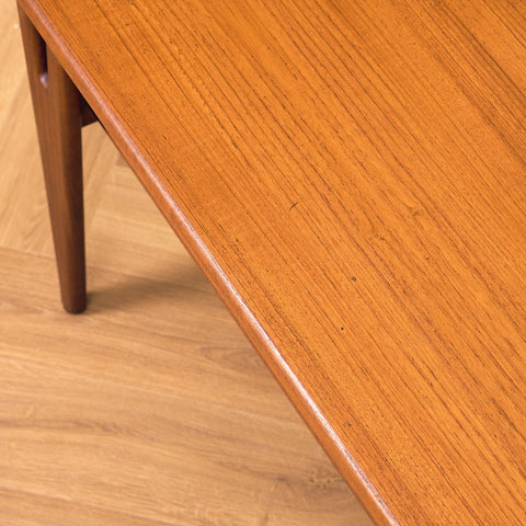 Danish coffee table in teak and walnut by Kurt Ostervig