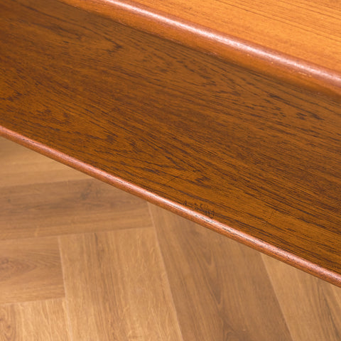 Danish coffee table in teak and walnut by Kurt Ostervig